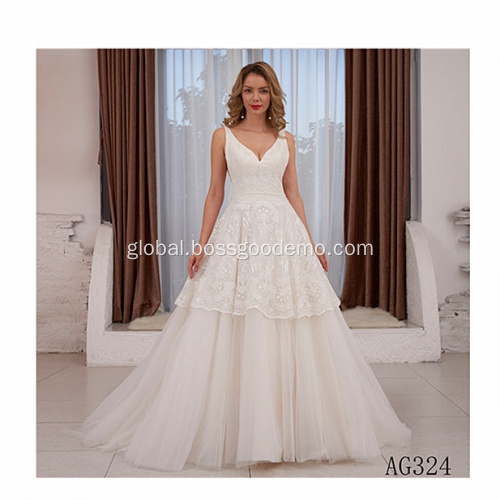 Wedding Dresses For Women Ball Gowns Latest Fashion New Champagne Luxury Long Tail Princess wedding dresses for bride latest Supplier